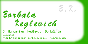 borbala keglevich business card